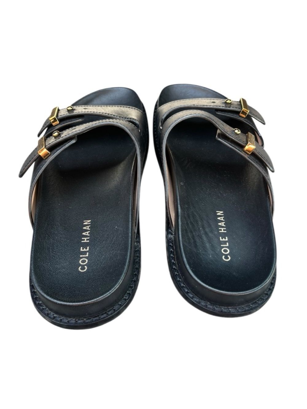 COLE HAAN Marisol Footbed Leather Sandal Black Size 7B (Retail $140) - Picture 3 of 8